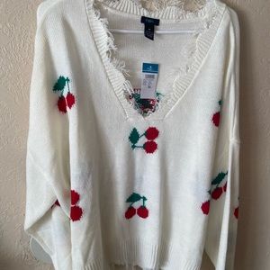 Cherry Print Sweater
